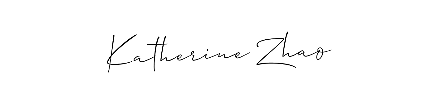 Create a beautiful signature design for name Katherine Zhao. With this signature (Allison_Script) fonts, you can make a handwritten signature for free. Katherine Zhao signature style 2 images and pictures png