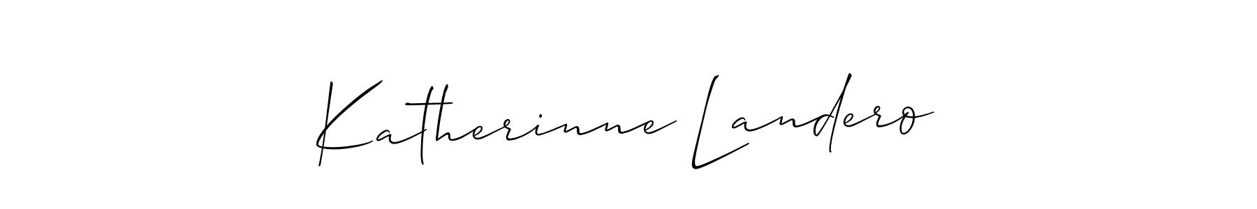 How to make Katherinne Landero name signature. Use Allison_Script style for creating short signs online. This is the latest handwritten sign. Katherinne Landero signature style 2 images and pictures png