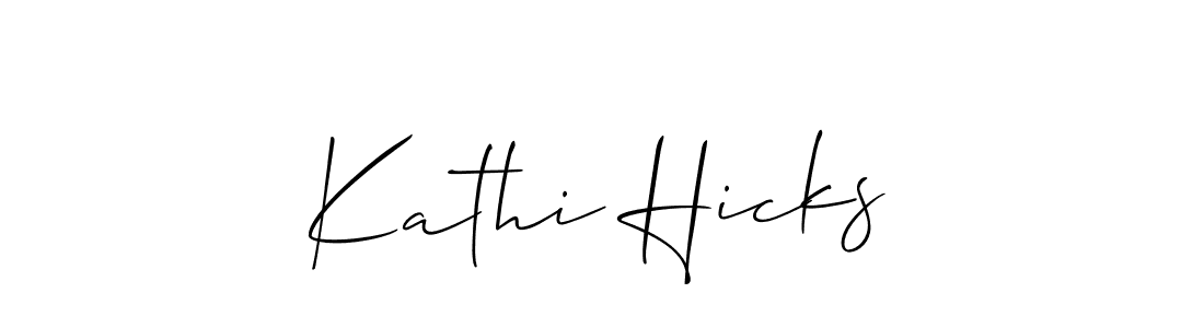 Similarly Allison_Script is the best handwritten signature design. Signature creator online .You can use it as an online autograph creator for name Kathi Hicks. Kathi Hicks signature style 2 images and pictures png