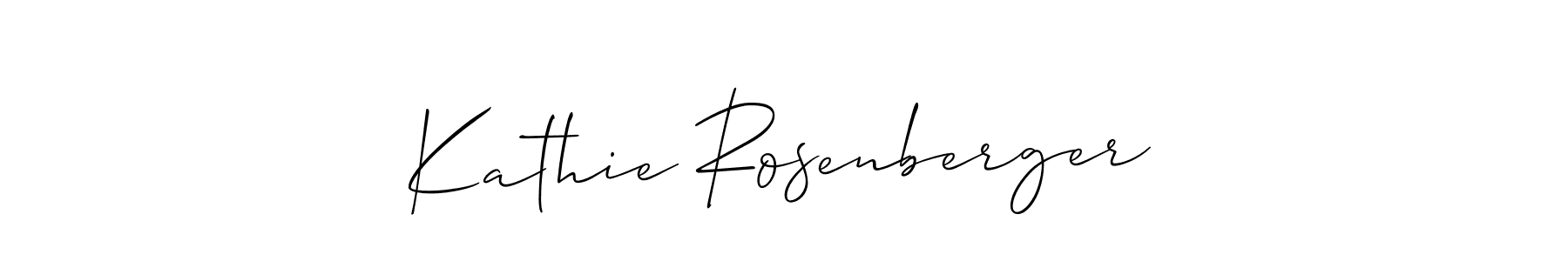 Use a signature maker to create a handwritten signature online. With this signature software, you can design (Allison_Script) your own signature for name Kathie Rosenberger. Kathie Rosenberger signature style 2 images and pictures png