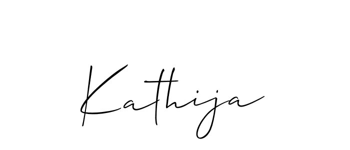 Allison_Script is a professional signature style that is perfect for those who want to add a touch of class to their signature. It is also a great choice for those who want to make their signature more unique. Get Kathija name to fancy signature for free. Kathija signature style 2 images and pictures png