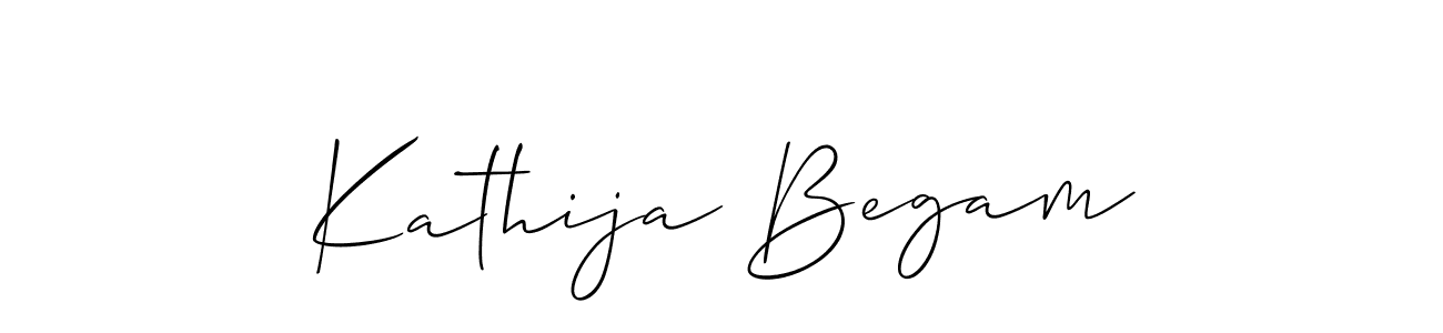 if you are searching for the best signature style for your name Kathija Begam. so please give up your signature search. here we have designed multiple signature styles  using Allison_Script. Kathija Begam signature style 2 images and pictures png
