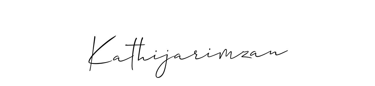 How to make Kathijarimzan name signature. Use Allison_Script style for creating short signs online. This is the latest handwritten sign. Kathijarimzan signature style 2 images and pictures png