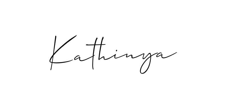 Design your own signature with our free online signature maker. With this signature software, you can create a handwritten (Allison_Script) signature for name Kathinya. Kathinya signature style 2 images and pictures png