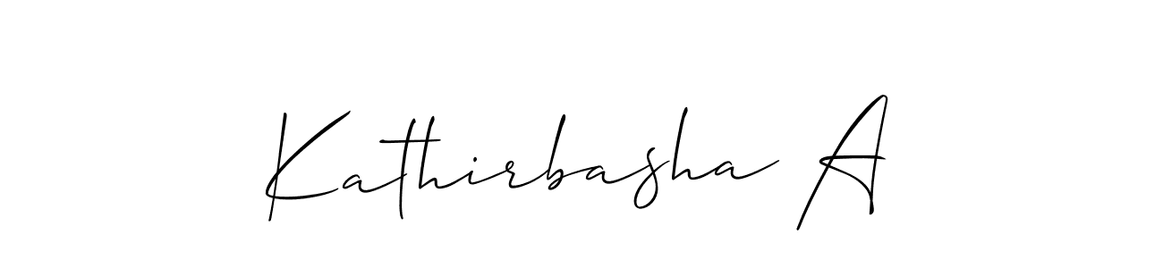 Allison_Script is a professional signature style that is perfect for those who want to add a touch of class to their signature. It is also a great choice for those who want to make their signature more unique. Get Kathirbasha A name to fancy signature for free. Kathirbasha A signature style 2 images and pictures png