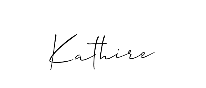 Allison_Script is a professional signature style that is perfect for those who want to add a touch of class to their signature. It is also a great choice for those who want to make their signature more unique. Get Kathire name to fancy signature for free. Kathire signature style 2 images and pictures png