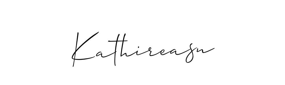 The best way (Allison_Script) to make a short signature is to pick only two or three words in your name. The name Kathireasn include a total of six letters. For converting this name. Kathireasn signature style 2 images and pictures png