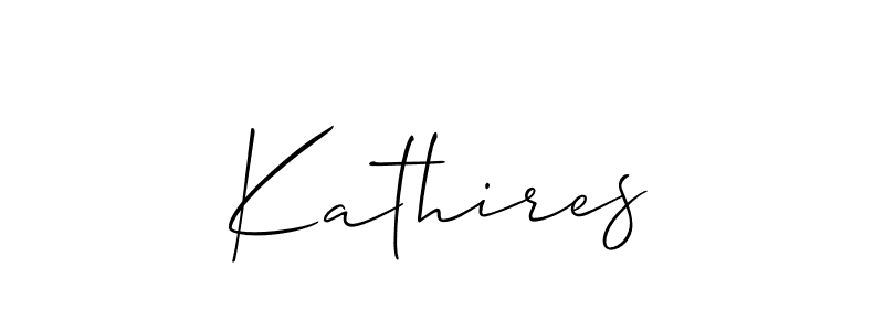 How to make Kathires signature? Allison_Script is a professional autograph style. Create handwritten signature for Kathires name. Kathires signature style 2 images and pictures png