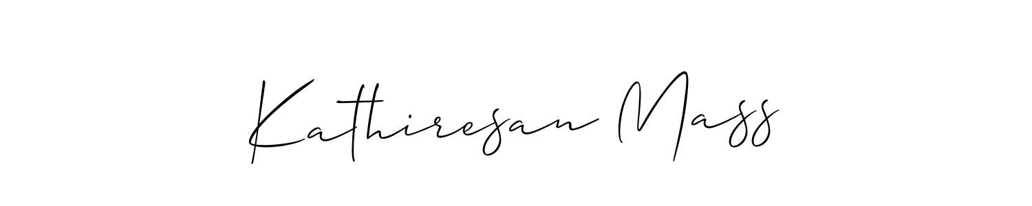 Allison_Script is a professional signature style that is perfect for those who want to add a touch of class to their signature. It is also a great choice for those who want to make their signature more unique. Get Kathiresan Mass name to fancy signature for free. Kathiresan Mass signature style 2 images and pictures png