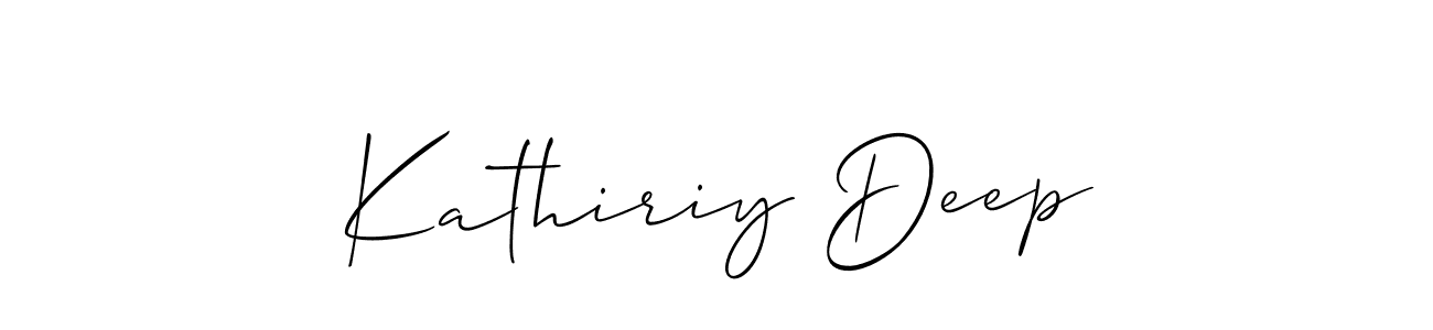 How to make Kathiriy Deep signature? Allison_Script is a professional autograph style. Create handwritten signature for Kathiriy Deep name. Kathiriy Deep signature style 2 images and pictures png
