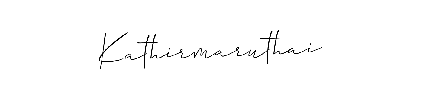 How to make Kathirmaruthai name signature. Use Allison_Script style for creating short signs online. This is the latest handwritten sign. Kathirmaruthai signature style 2 images and pictures png