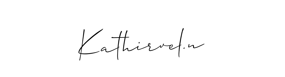Create a beautiful signature design for name Kathirvel.n. With this signature (Allison_Script) fonts, you can make a handwritten signature for free. Kathirvel.n signature style 2 images and pictures png
