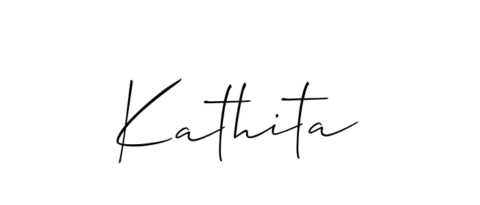Similarly Allison_Script is the best handwritten signature design. Signature creator online .You can use it as an online autograph creator for name Kathita. Kathita signature style 2 images and pictures png