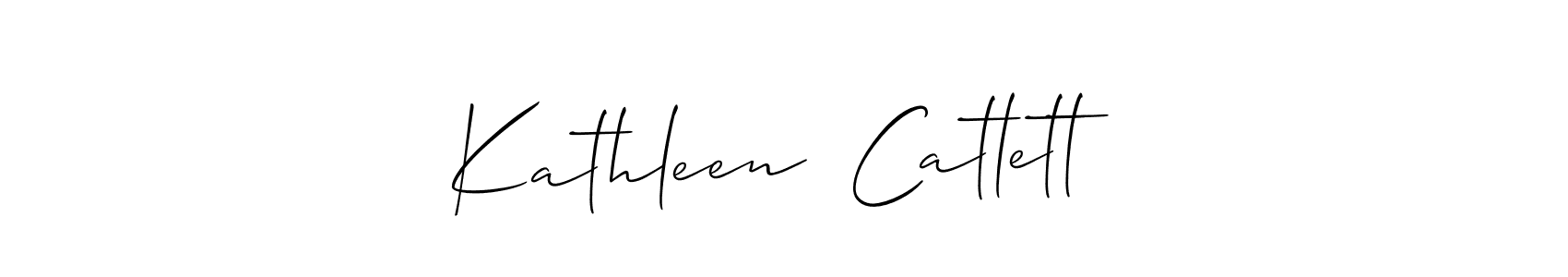 Make a beautiful signature design for name Kathleen  Catlett. With this signature (Allison_Script) style, you can create a handwritten signature for free. Kathleen  Catlett signature style 2 images and pictures png