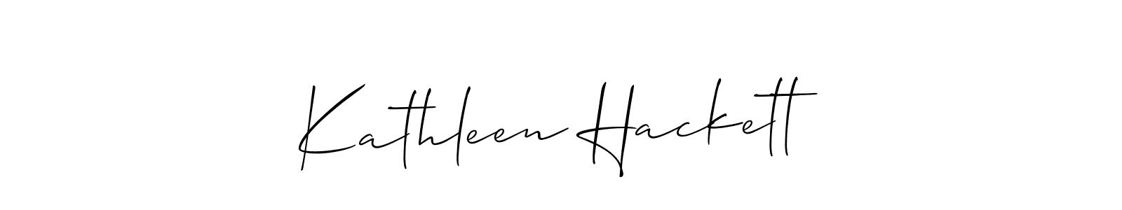 Make a beautiful signature design for name Kathleen Hackett. With this signature (Allison_Script) style, you can create a handwritten signature for free. Kathleen Hackett signature style 2 images and pictures png