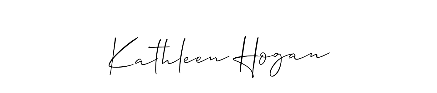 How to make Kathleen Hogan name signature. Use Allison_Script style for creating short signs online. This is the latest handwritten sign. Kathleen Hogan signature style 2 images and pictures png