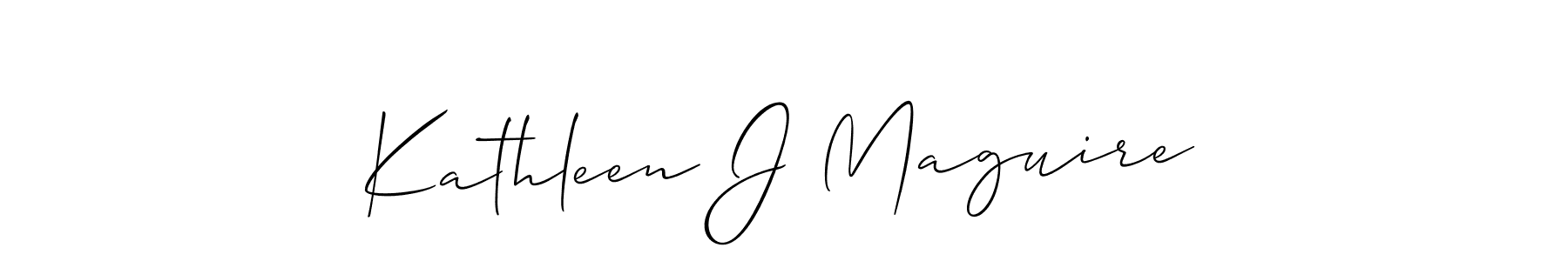 Design your own signature with our free online signature maker. With this signature software, you can create a handwritten (Allison_Script) signature for name Kathleen J Maguire. Kathleen J Maguire signature style 2 images and pictures png