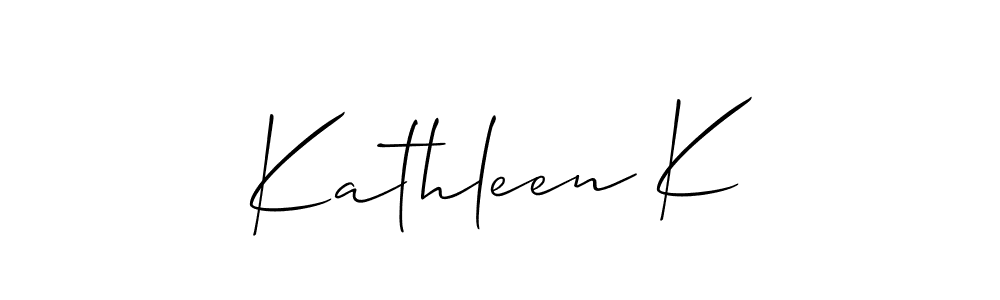 Also You can easily find your signature by using the search form. We will create Kathleen K name handwritten signature images for you free of cost using Allison_Script sign style. Kathleen K signature style 2 images and pictures png