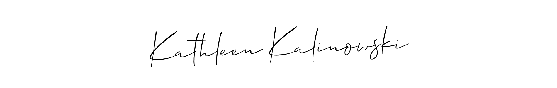Allison_Script is a professional signature style that is perfect for those who want to add a touch of class to their signature. It is also a great choice for those who want to make their signature more unique. Get Kathleen Kalinowski name to fancy signature for free. Kathleen Kalinowski signature style 2 images and pictures png