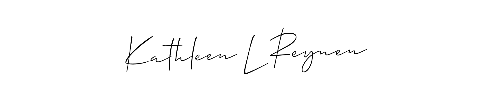 if you are searching for the best signature style for your name Kathleen L Reynen. so please give up your signature search. here we have designed multiple signature styles  using Allison_Script. Kathleen L Reynen signature style 2 images and pictures png