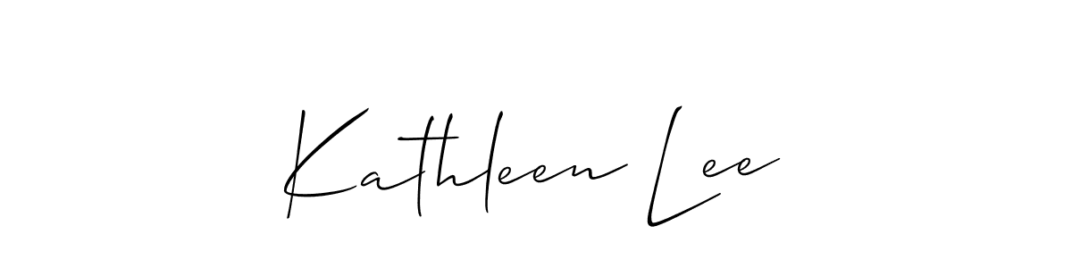 You should practise on your own different ways (Allison_Script) to write your name (Kathleen Lee) in signature. don't let someone else do it for you. Kathleen Lee signature style 2 images and pictures png