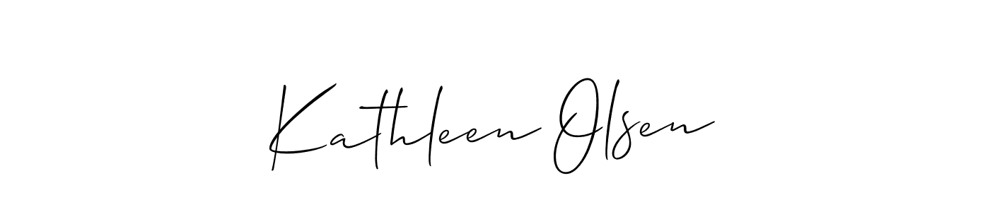 Make a beautiful signature design for name Kathleen Olsen. With this signature (Allison_Script) style, you can create a handwritten signature for free. Kathleen Olsen signature style 2 images and pictures png