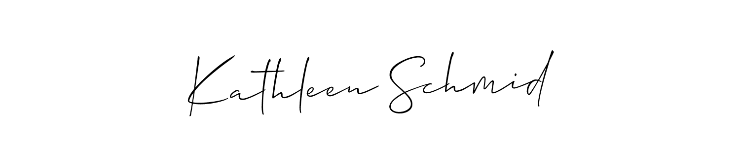 Allison_Script is a professional signature style that is perfect for those who want to add a touch of class to their signature. It is also a great choice for those who want to make their signature more unique. Get Kathleen Schmid name to fancy signature for free. Kathleen Schmid signature style 2 images and pictures png