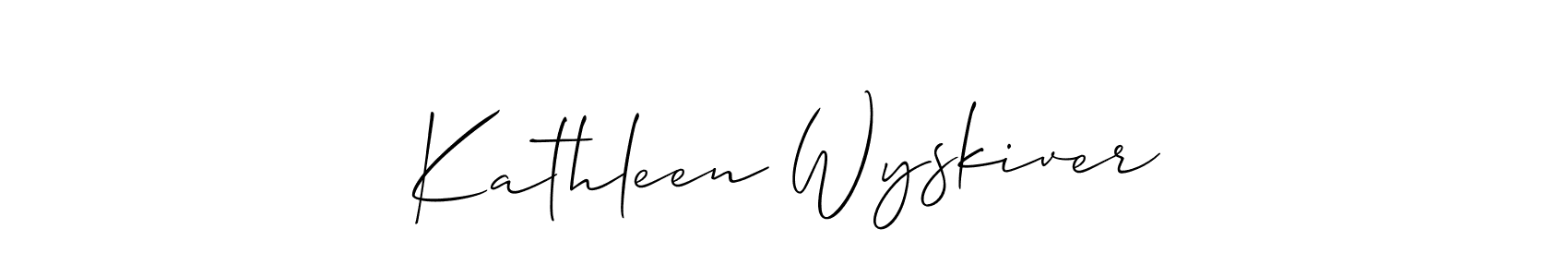 You should practise on your own different ways (Allison_Script) to write your name (Kathleen Wyskiver) in signature. don't let someone else do it for you. Kathleen Wyskiver signature style 2 images and pictures png