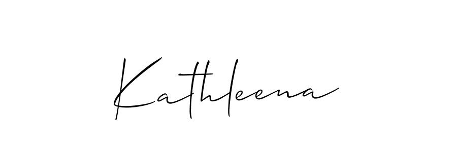 Make a beautiful signature design for name Kathleena. With this signature (Allison_Script) style, you can create a handwritten signature for free. Kathleena signature style 2 images and pictures png