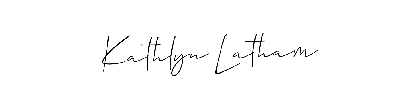 Similarly Allison_Script is the best handwritten signature design. Signature creator online .You can use it as an online autograph creator for name Kathlyn Latham. Kathlyn Latham signature style 2 images and pictures png