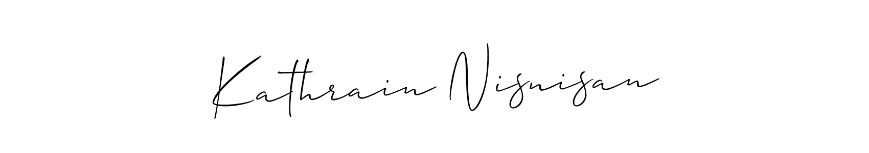 Make a beautiful signature design for name Kathrain Nisnisan. Use this online signature maker to create a handwritten signature for free. Kathrain Nisnisan signature style 2 images and pictures png