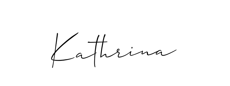 How to make Kathrina signature? Allison_Script is a professional autograph style. Create handwritten signature for Kathrina name. Kathrina signature style 2 images and pictures png