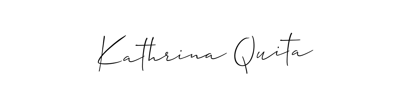 Use a signature maker to create a handwritten signature online. With this signature software, you can design (Allison_Script) your own signature for name Kathrina Quita. Kathrina Quita signature style 2 images and pictures png