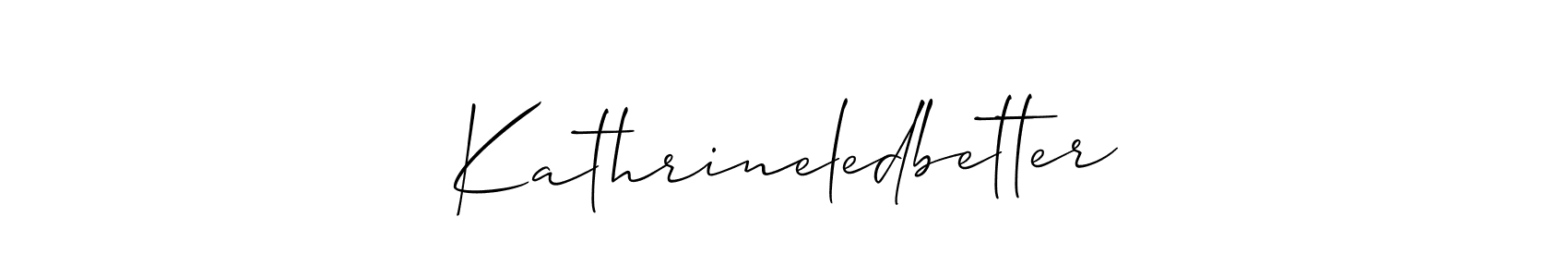 Design your own signature with our free online signature maker. With this signature software, you can create a handwritten (Allison_Script) signature for name Kathrineledbetter. Kathrineledbetter signature style 2 images and pictures png