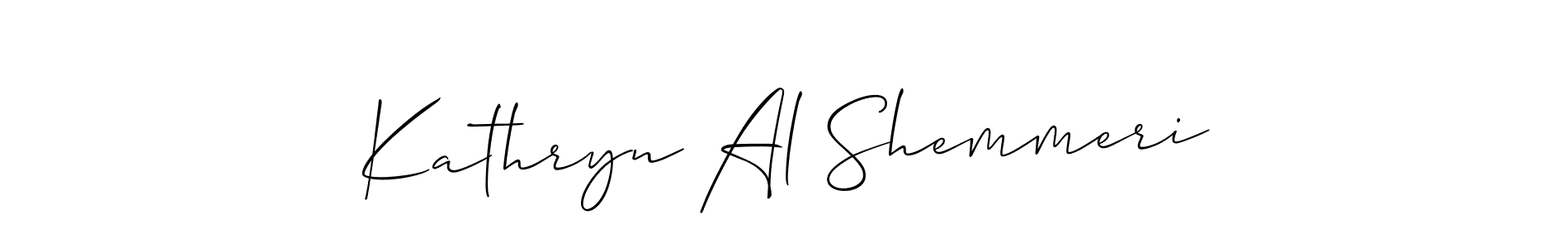 Create a beautiful signature design for name Kathryn Al Shemmeri. With this signature (Allison_Script) fonts, you can make a handwritten signature for free. Kathryn Al Shemmeri signature style 2 images and pictures png