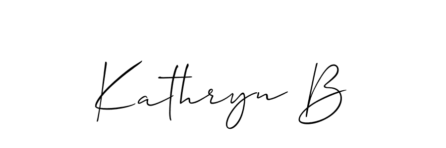 Also we have Kathryn B name is the best signature style. Create professional handwritten signature collection using Allison_Script autograph style. Kathryn B signature style 2 images and pictures png