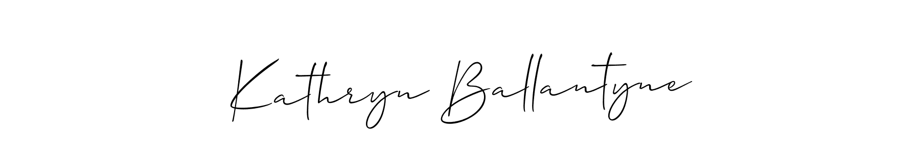 Create a beautiful signature design for name Kathryn Ballantyne. With this signature (Allison_Script) fonts, you can make a handwritten signature for free. Kathryn Ballantyne signature style 2 images and pictures png