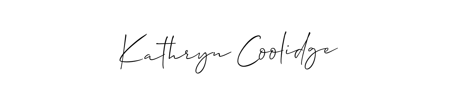 Allison_Script is a professional signature style that is perfect for those who want to add a touch of class to their signature. It is also a great choice for those who want to make their signature more unique. Get Kathryn Coolidge name to fancy signature for free. Kathryn Coolidge signature style 2 images and pictures png