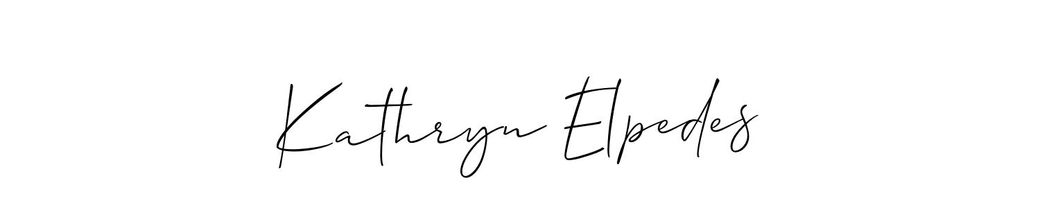 Similarly Allison_Script is the best handwritten signature design. Signature creator online .You can use it as an online autograph creator for name Kathryn Elpedes. Kathryn Elpedes signature style 2 images and pictures png