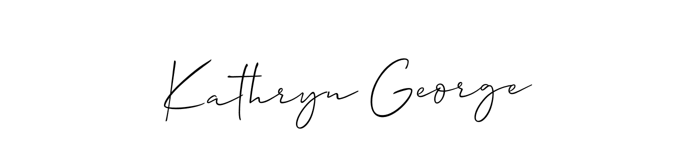 Make a beautiful signature design for name Kathryn George. With this signature (Allison_Script) style, you can create a handwritten signature for free. Kathryn George signature style 2 images and pictures png
