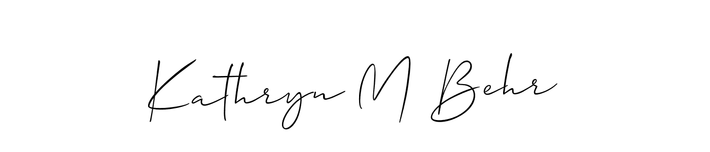 It looks lik you need a new signature style for name Kathryn M Behr. Design unique handwritten (Allison_Script) signature with our free signature maker in just a few clicks. Kathryn M Behr signature style 2 images and pictures png