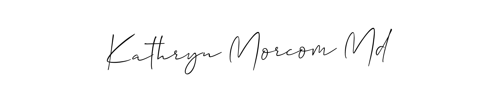 Use a signature maker to create a handwritten signature online. With this signature software, you can design (Allison_Script) your own signature for name Kathryn Morcom Md. Kathryn Morcom Md signature style 2 images and pictures png