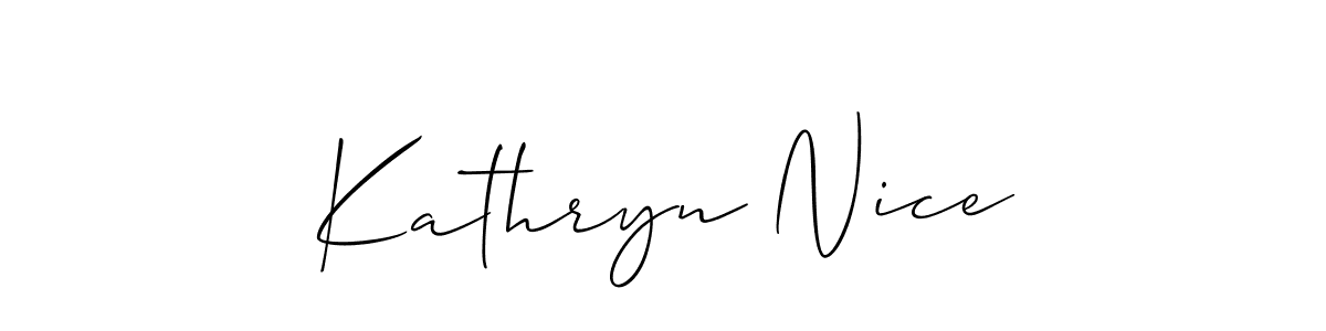 How to Draw Kathryn Nice signature style? Allison_Script is a latest design signature styles for name Kathryn Nice. Kathryn Nice signature style 2 images and pictures png