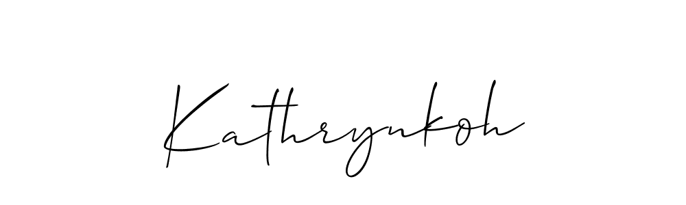Kathrynkoh stylish signature style. Best Handwritten Sign (Allison_Script) for my name. Handwritten Signature Collection Ideas for my name Kathrynkoh. Kathrynkoh signature style 2 images and pictures png