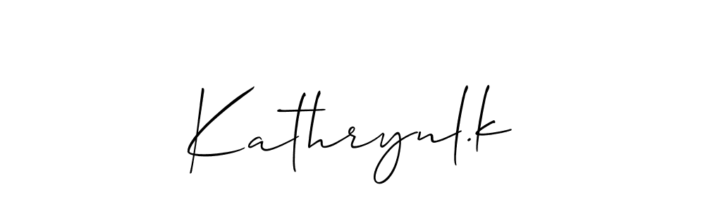 if you are searching for the best signature style for your name Kathrynl.k. so please give up your signature search. here we have designed multiple signature styles  using Allison_Script. Kathrynl.k signature style 2 images and pictures png