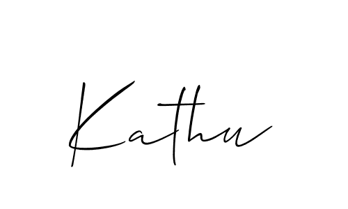 Kathu stylish signature style. Best Handwritten Sign (Allison_Script) for my name. Handwritten Signature Collection Ideas for my name Kathu. Kathu signature style 2 images and pictures png