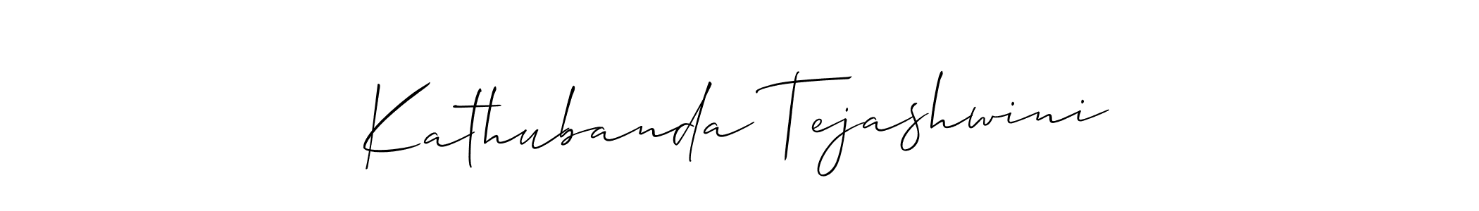 Best and Professional Signature Style for Kathubanda Tejashwini. Allison_Script Best Signature Style Collection. Kathubanda Tejashwini signature style 2 images and pictures png