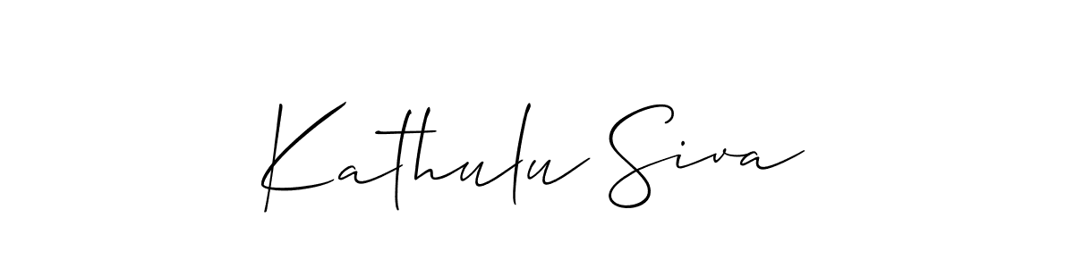 You should practise on your own different ways (Allison_Script) to write your name (Kathulu Siva) in signature. don't let someone else do it for you. Kathulu Siva signature style 2 images and pictures png