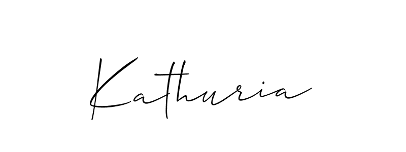 How to make Kathuria signature? Allison_Script is a professional autograph style. Create handwritten signature for Kathuria name. Kathuria signature style 2 images and pictures png