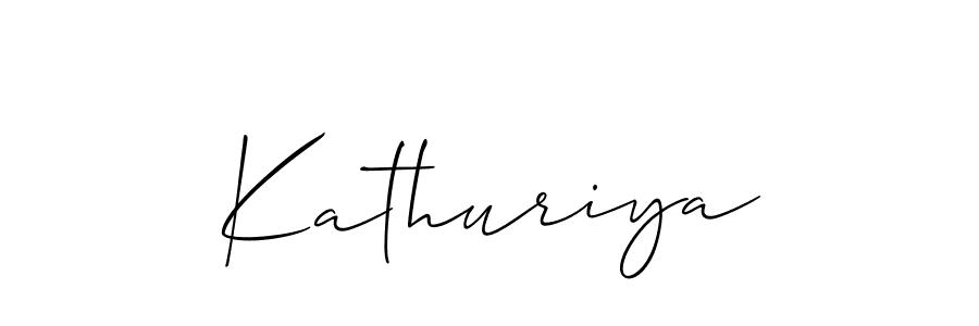 Also we have Kathuriya name is the best signature style. Create professional handwritten signature collection using Allison_Script autograph style. Kathuriya signature style 2 images and pictures png